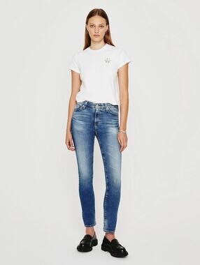 AG Adriano Goldschmied Womens 31 Medium Wash Mari Mid Rise Straight Jeans O5-6